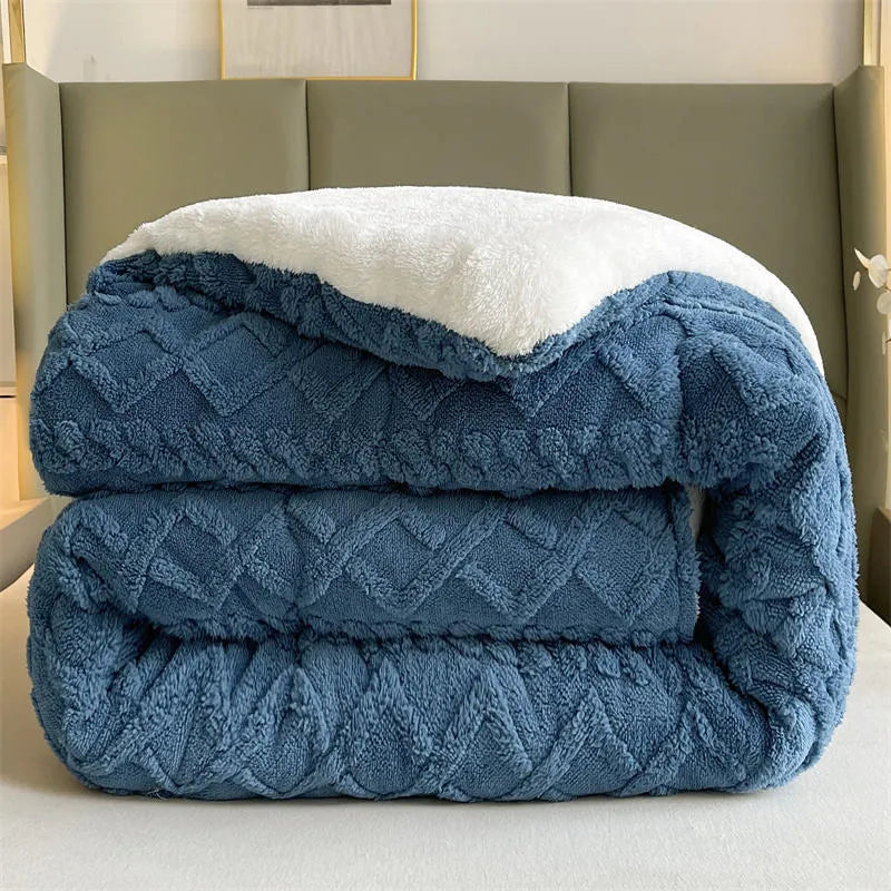 Woolen chunky blanket 