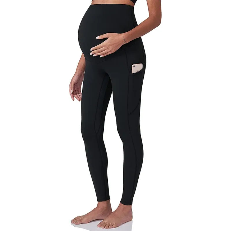 Breathable Soft Maternity Leggings With Pocket