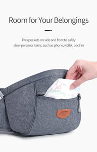 our baby carrier has smart pockets to carry your belongings