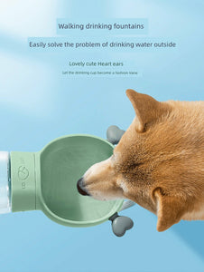 Dog Outing Water Cup Portable Drinking Water Apparatus Pet Water Bottle Walking Dog Drinking Cup