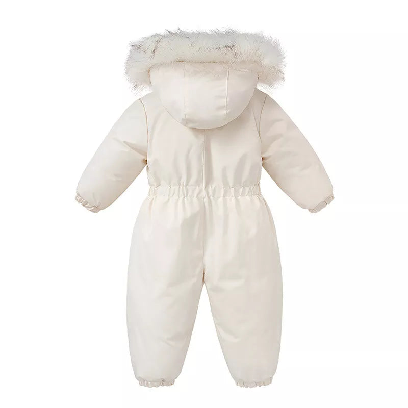 Autumn and Winter Baby Jumpsuit Warm Baby Ski Suit Plus Velvet Boys Overalls Baby Girl Clothes Waterproof Children Jacket 1-3Yrs