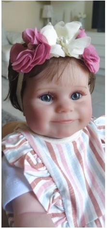 Vinyl Reborn Doll Maddie Hand Painted Visible Veins Lifelike Skin Tone Open Eyes 20''