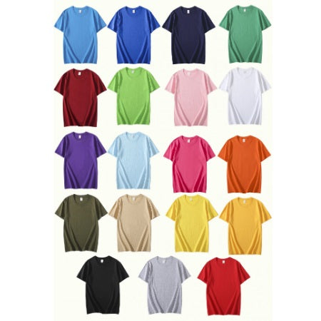 Premium Quality Brand New Cotton T-shirt Short-sleeve Pure Color, Pack of Two, 3XL-5XL
