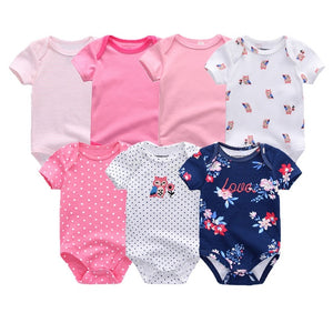Summer Onesies for Baby, 7 Pack