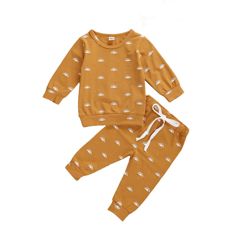 Baby Clothing Set, Sun Printed