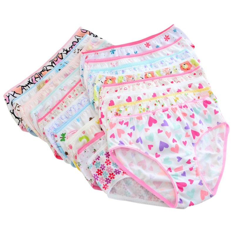 6 Pack Baby Girl Panties Cotton Kids Underpants Briefs Assorted Color