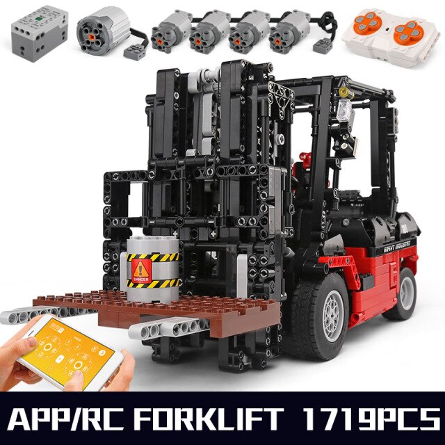 Remote Control Toy Car | MOULD KING | Motor Power Building Blocks Forklift 1719 PCS