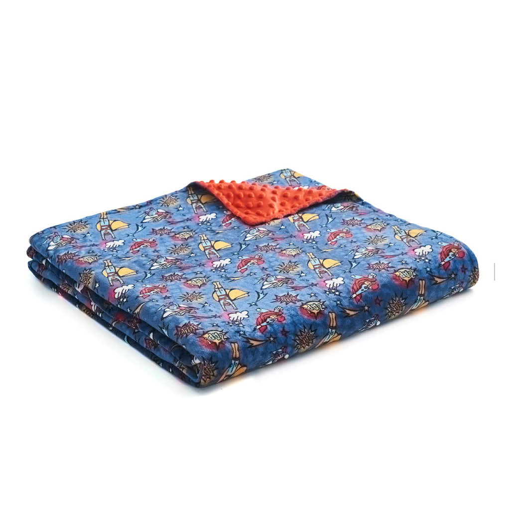 Ultra-Soft Minky Weighted Blanket for Kids | 10lbs, 41''x 60'', Suit for One Person ~90lbs