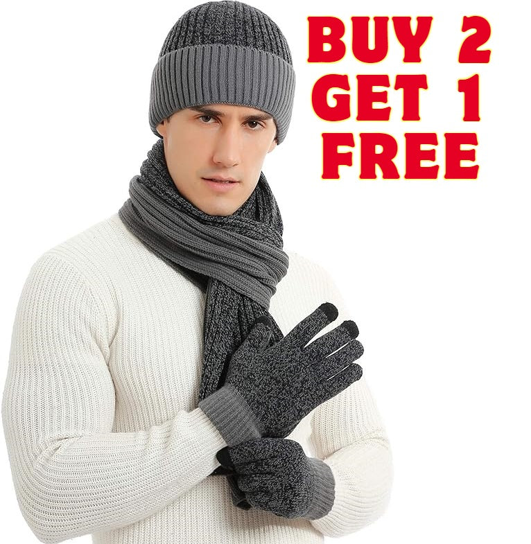 Hat Gloves Scarf Set | Buy 2 Get 1 Free