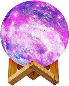 Lighting Moon Lamp With Timing | Galaxy Lamp 7.9 inch 16 Colors LED | 3D Moon Light Remote & Touch Control | Lava Lamp | Moon Night Light