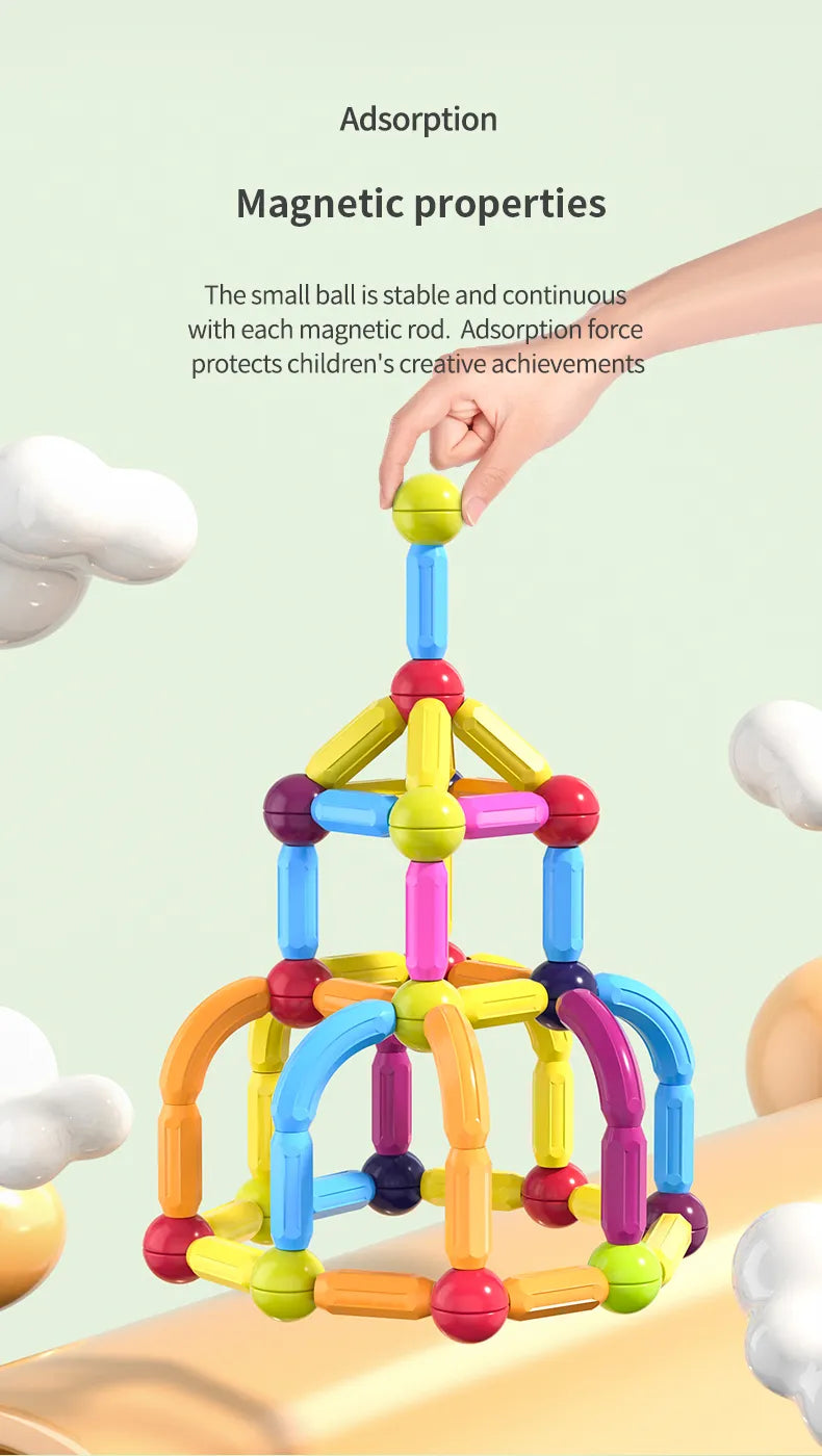 Magnetic Building Sticks | Magnetic Build Blocks | Edicational Toys