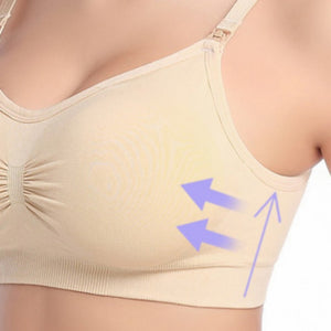 nursing spors bra with wide elastic band for better fit and smoother look