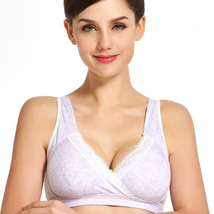 All cotton bra for sensitive skin color light gray
