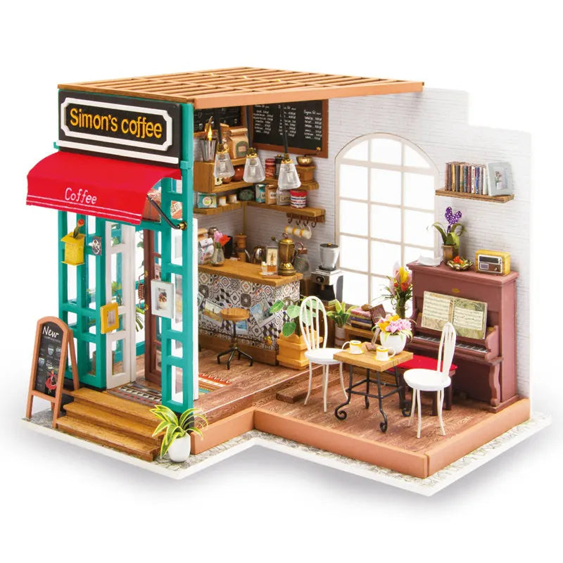 diy assemble dollhouse simon's coffee