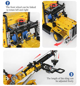 Building Blocks High-Tech MOC-43434 Tow Truck Model Assembly Bricks Road Trailer