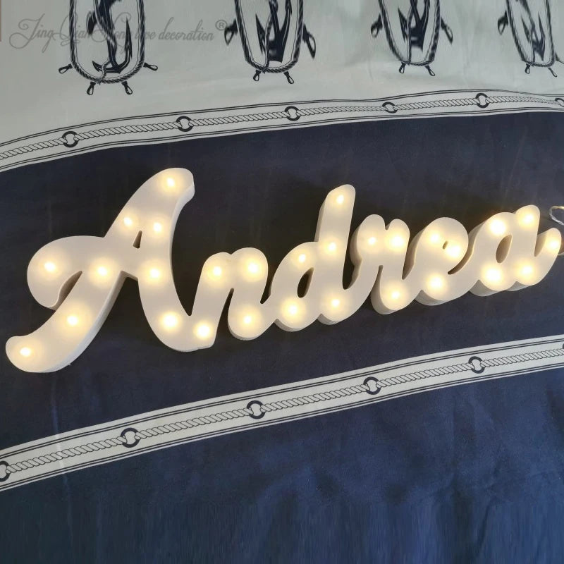 LED Pesonalized Name Signs | Custom Name Sign For Childrens Room |Baby Name Sign For Nursery