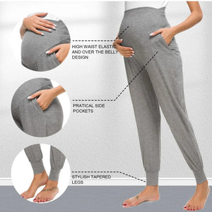 Ankle Cuff Maternity Pants Casual Home Sports