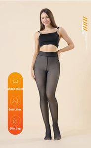 shaping thermal tights for winter with tummy control effect, butt lifting effect, leg slimming effect