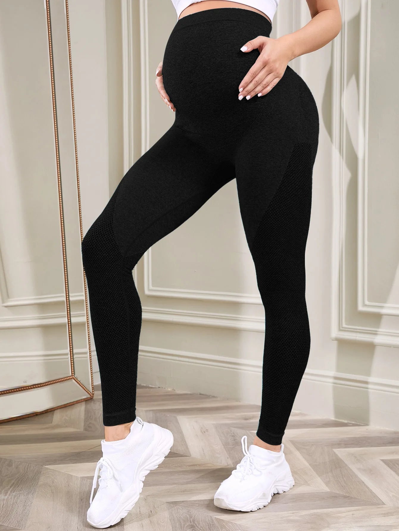 Maternity Leggings | Over-the-Belly Support | Full-Length Yoga & Workout Pants