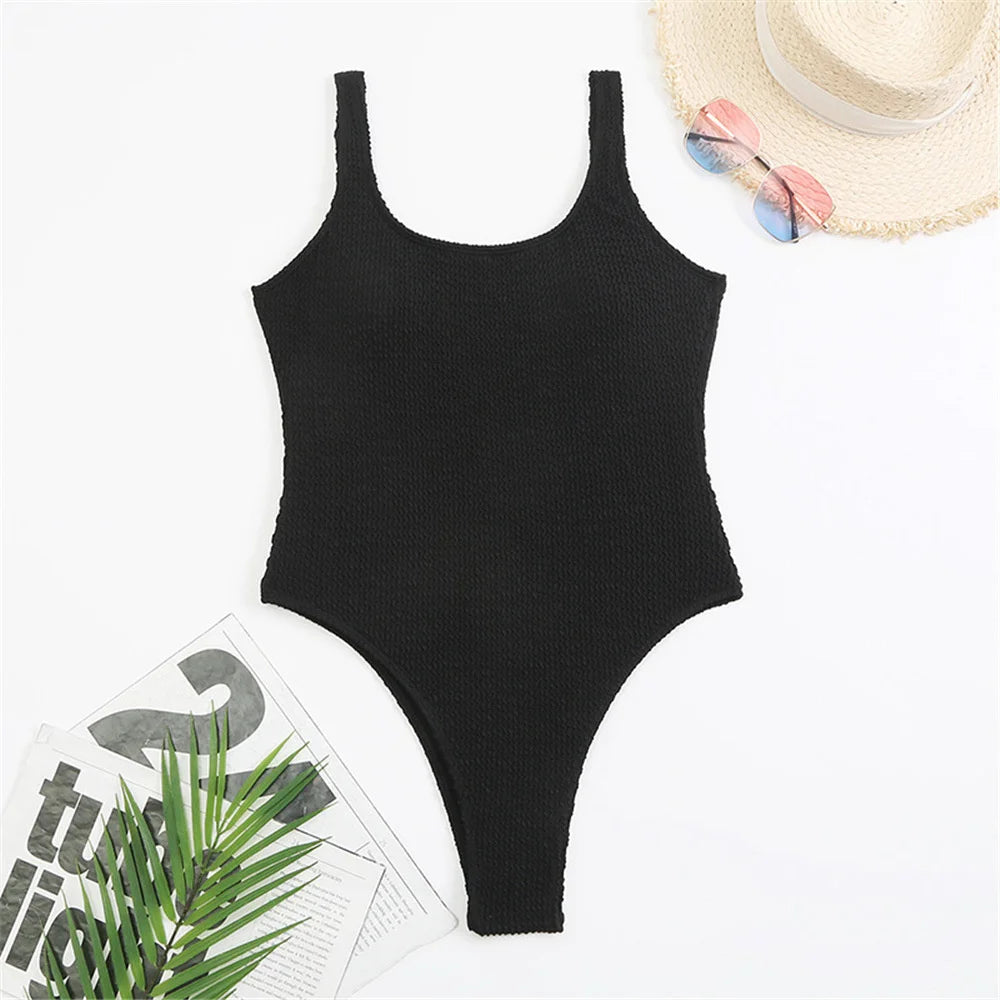 One Piece Suit Womens Push Up Sexy Solid Closed | Neon Swimwear