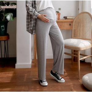 Pregnant Women's Wide Leg Pants for Spring and Autumn Outerwear with A Straight and Drooping Feel  New Maternity Clothing