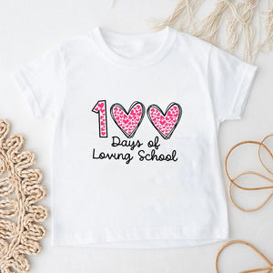 100 Days of Loving School Pre-K Shirt Student Kids