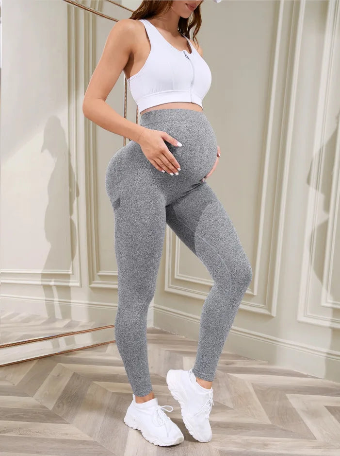 Maternity Leggings Over The Belly Full Length Pregnancy Yoga Pants Active Wear Workout