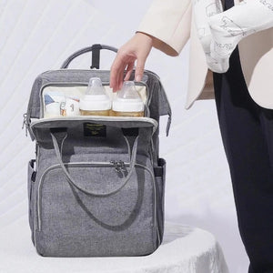  Practical baby essentials backpack providing one hand access to all your baby accessories