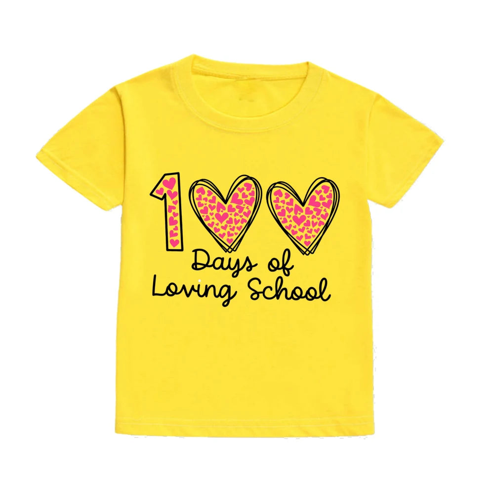 100 Days of Loving School Pre-K Shirt Student Kids