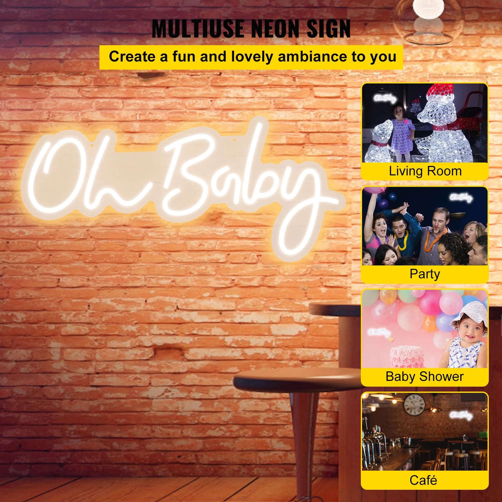 Oh Baby Neon Sign | LED Neon Night Lamp