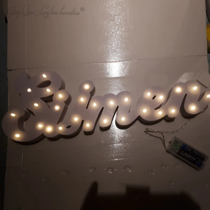 LED Pesonalized Name Signs | Custom Name Sign For Childrens Room |Baby Name Sign For Nursery