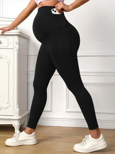 Black Maternity Leggings | Over-the-Belly Support | Buttery Soft & Squat-Proof Yoga Pants