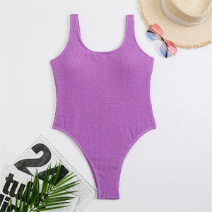 One Piece Suit Womens Push Up Sexy Solid Closed | Neon Swimwear