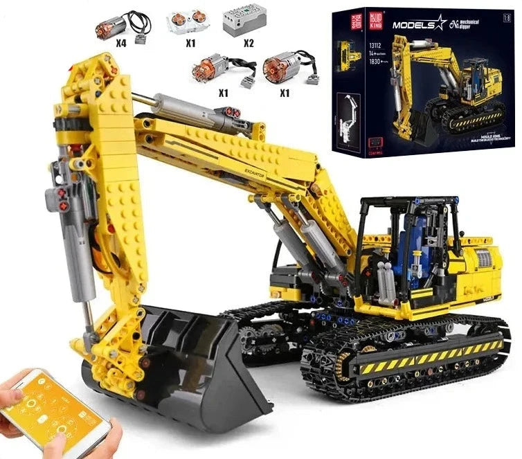 Technical Building Kits | Motorized Excavator Truck Link Belt 250 X 3-PF Version