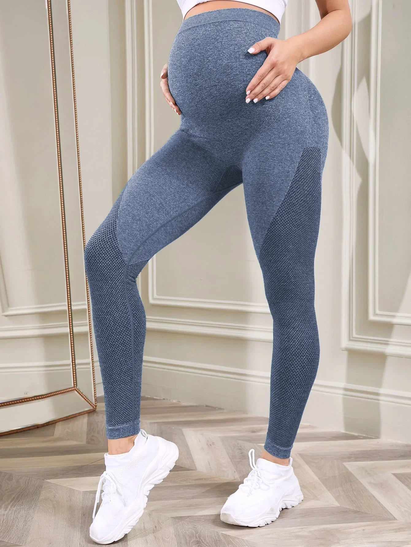 Maternity Leggings Over The Belly Full Length Pregnancy Yoga Pants Active Wear Workout Leggings