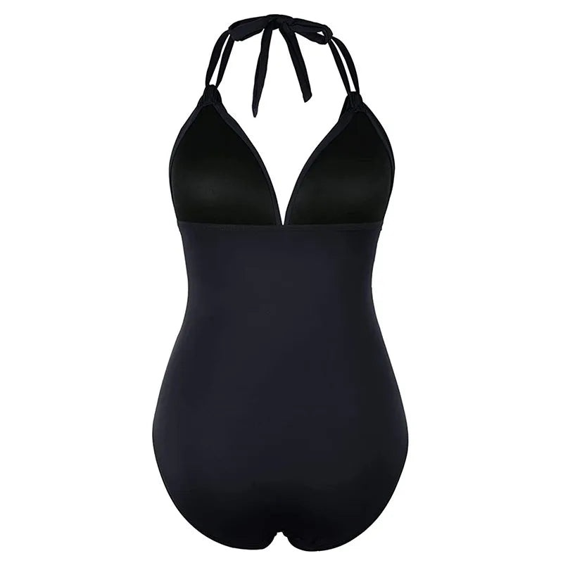 One Piece Swimsuits Solid Push Up Female Bikini Set