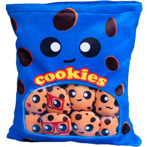 a bulk of 8 toy cookies in a blue bag
