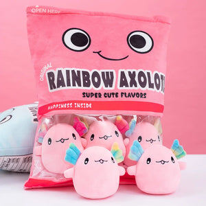 6 pink toy axalotls bulk