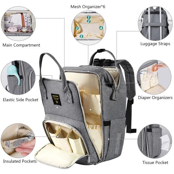 Multi-compartment nappy bag 
