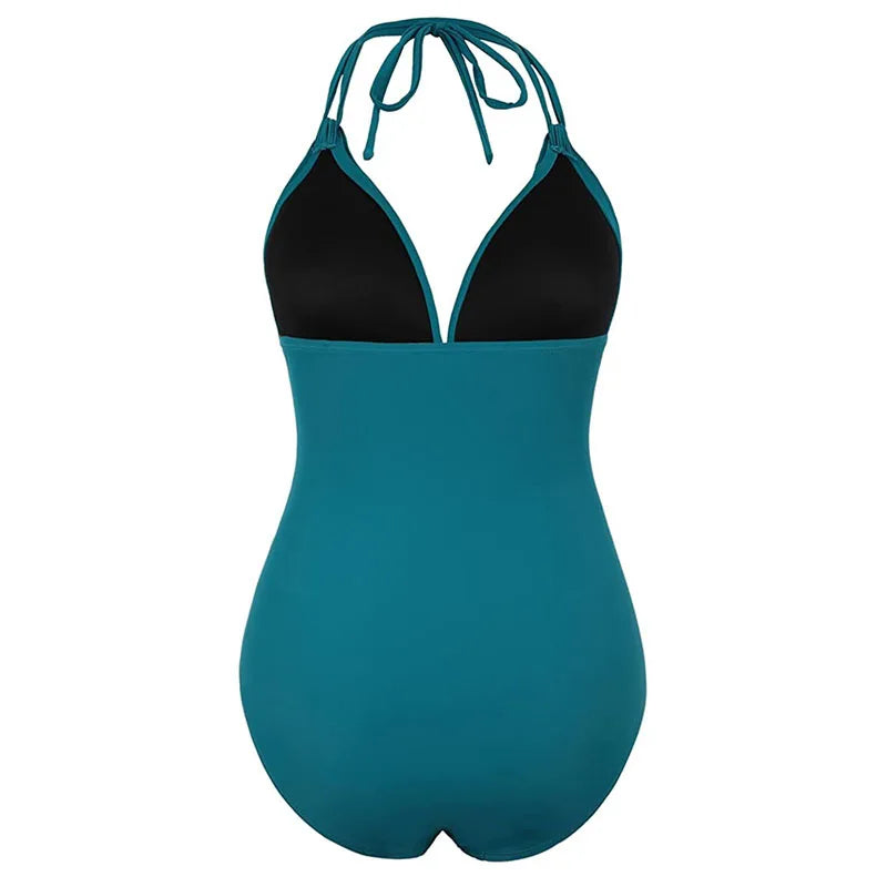 One Piece Swimsuits Solid Push Up Female Bikini Set