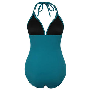 One Piece Swimsuits Solid Push Up Female Bikini Set