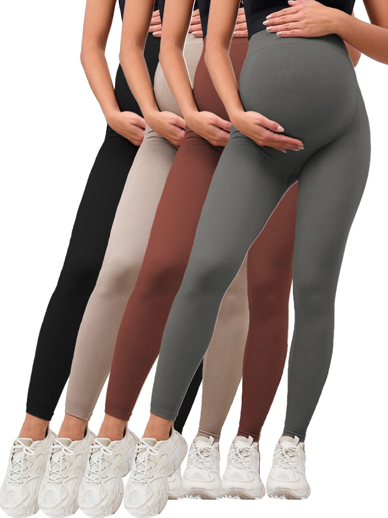 4 earth colors maternity Pregnant Women's Yoga Pants Sports Leggings Long Pants