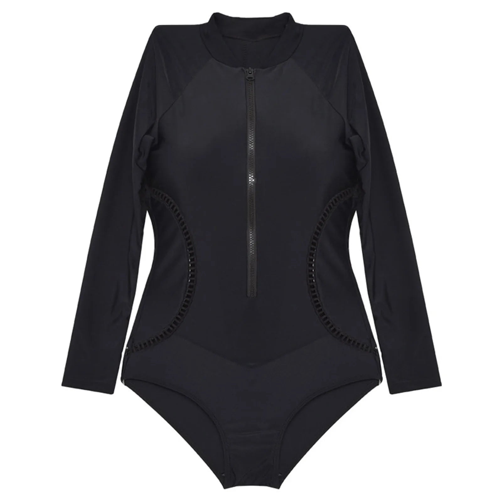 One Piece Sexy Bikini Swimsuit For Women Zipper Long Sleeve