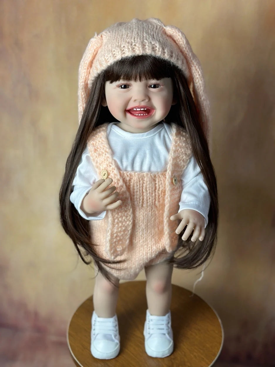 smiling silicone dolls can stand
