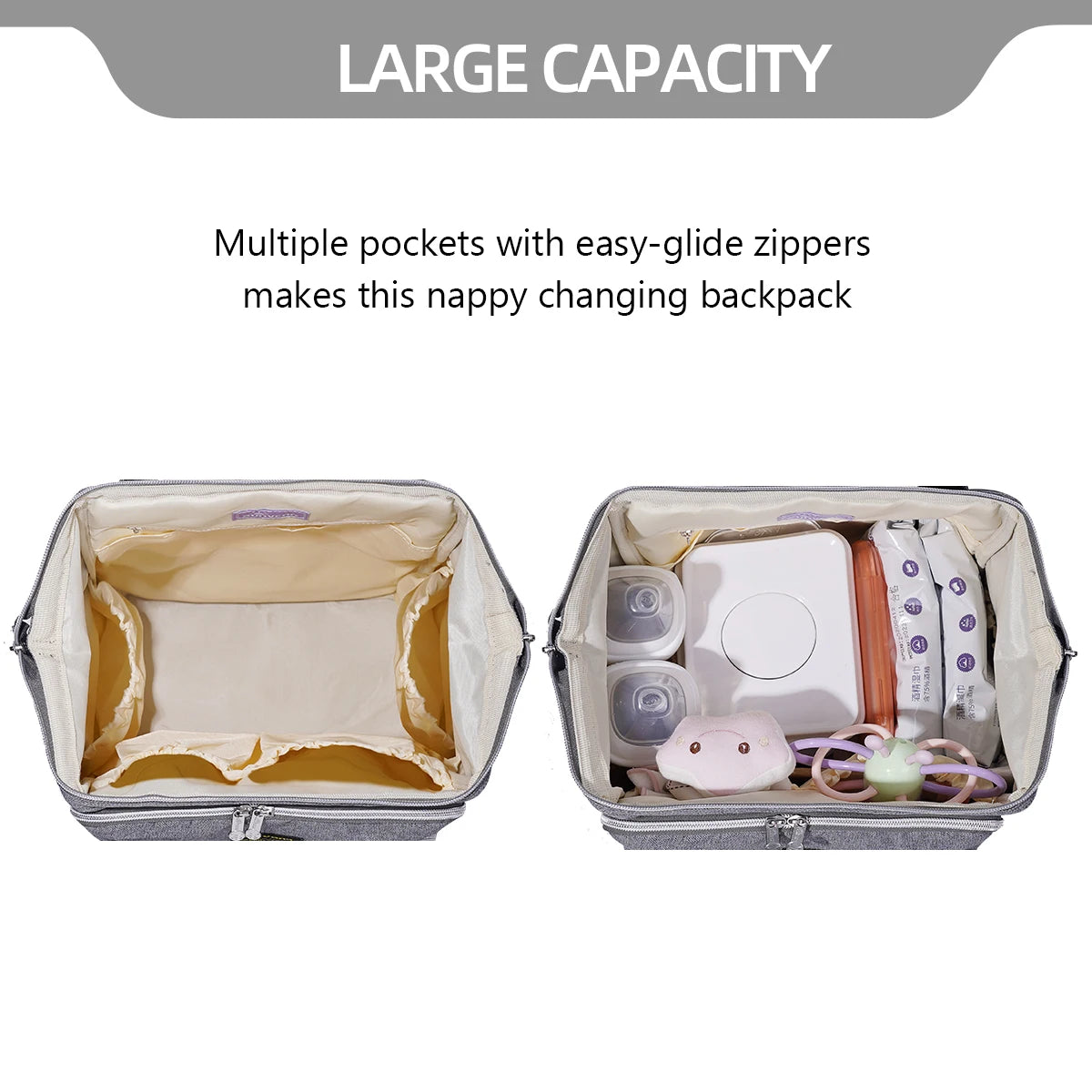 Large-capacity diaper backpack 