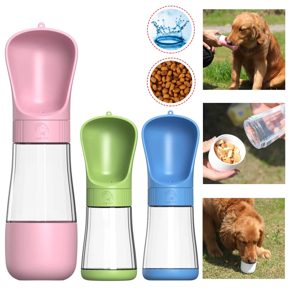 2 In 1 Portable Dog Water Bottle Dispenser For Small Big Dogs Cat Puppy Outdoor Travel Walking Drinking Feeder Bowl