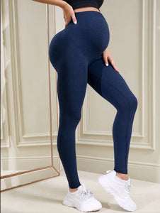 Cyan Blue Fitness Pants Slim Fit Hip Lifting Pregnant Women's Pants