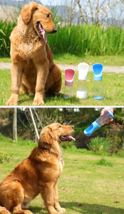 2 In 1 Portable Dog Water Bottle Dispenser For Small Big Dogs Cat Puppy Outdoor Travel Walking Drinking Feeder Bowl