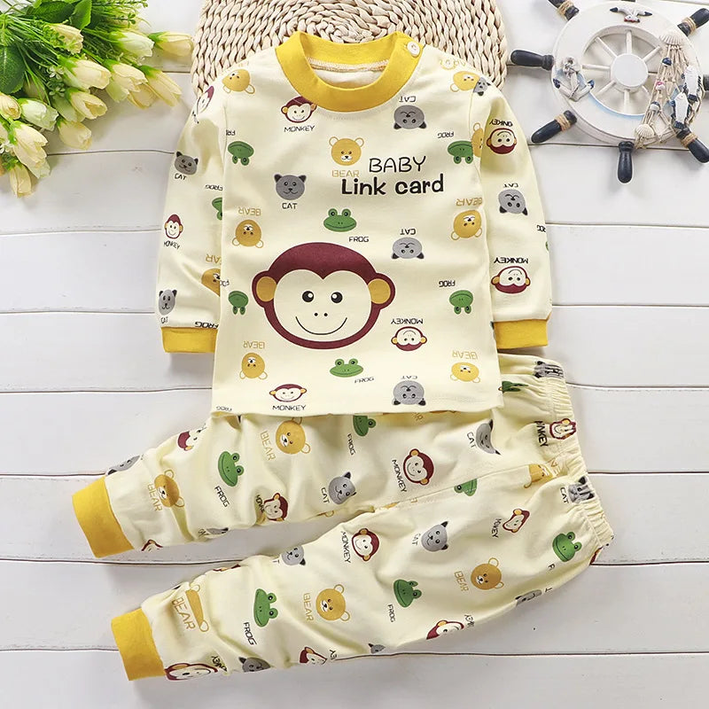 yellow Cotton Toddler Pajamas 