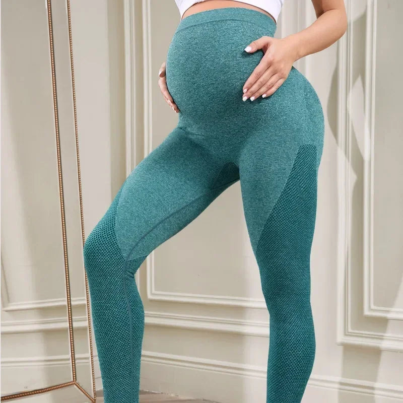 Maternity Leggings Over The Belly Full Length Pregnancy Yoga Pants Active Wear Workout Leggings